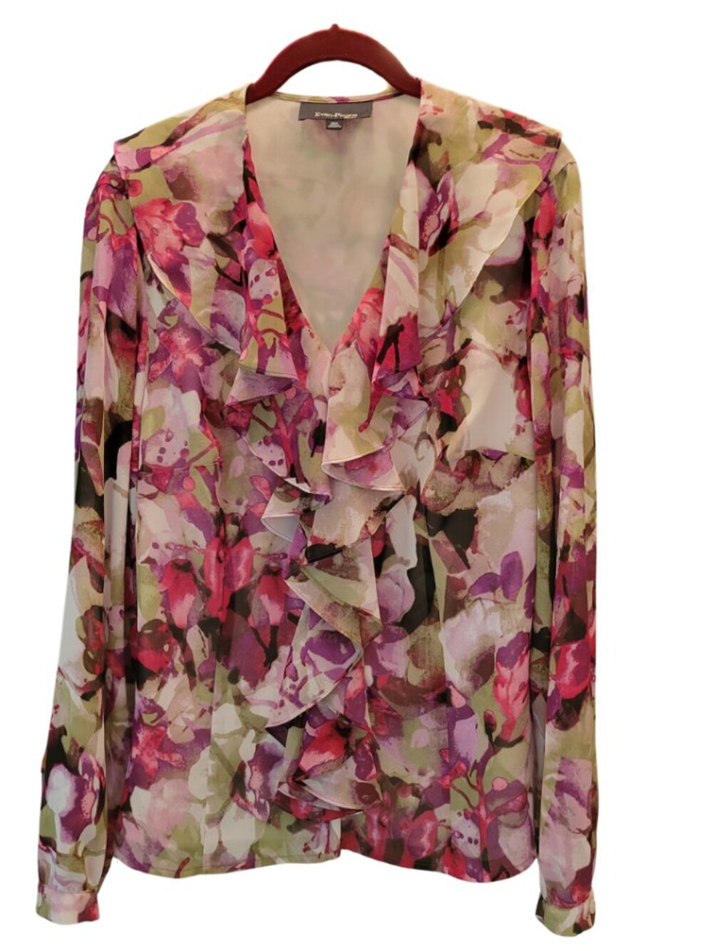 Evan Picone Feminie Floral Blouse